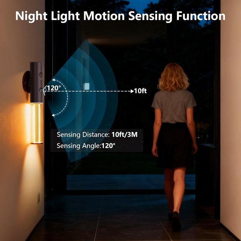 Koopala Auto-On Motion Detection Night Lamp - 3 Customizable Modes, Battery Operated LED Light for Dark Spaces (Set of 2) - Image 3
